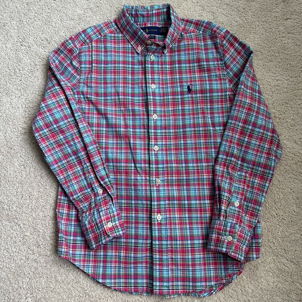 Boys size M (10/12) Polo Ralph Lauren button down shirt.